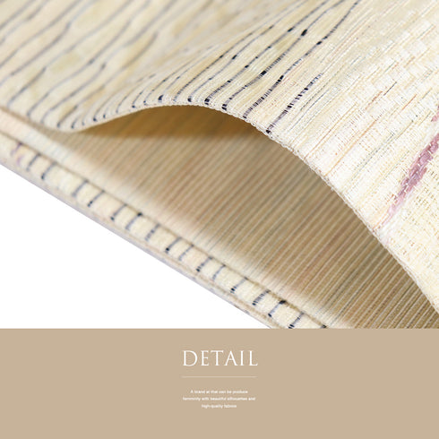 袋帯 リサイクル 帯丈456cm 全通 すくい織り ベージュ Lサイズ 正絹 Sランク カジュアル