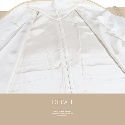 訪問着 リサイクル 身丈156cm 裄64.4cm 袷 草花柄 ベージュ Mサイズ セミフォーマル お洒落 一つ紋 正絹 広衿 Sランク