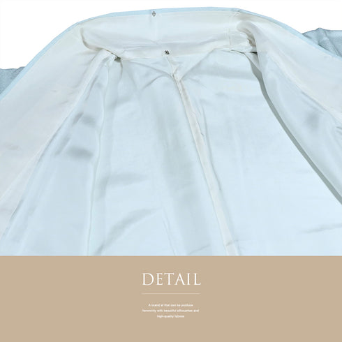 付下げ リサイクル 身丈160.8cm 裄62.4cm 袷 花籠柄 ブルー Lサイズ セミフォーマル 落款 正絹 広衿 Aランク