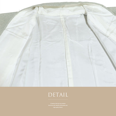 色留袖 リサイクル 身丈158.7cm 裄64cm 袷 彩天目織 オリエンタル花柄 グリーン Mサイズ 一つ紋 正絹 広衿 Aランク