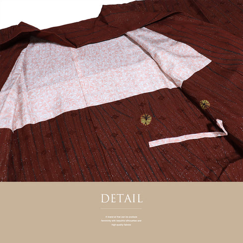 道中着 リサイクル 身丈84.5cm 裄66.4cm 袷 竜巻絞り 巻き上げ絞り レッド Mサイズ お洒落 正絹 Sランク