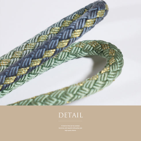 帯締め・帯揚げセット リサイクル 丸組紐 ちりめん 多色 正絹 Sランク 小花柄