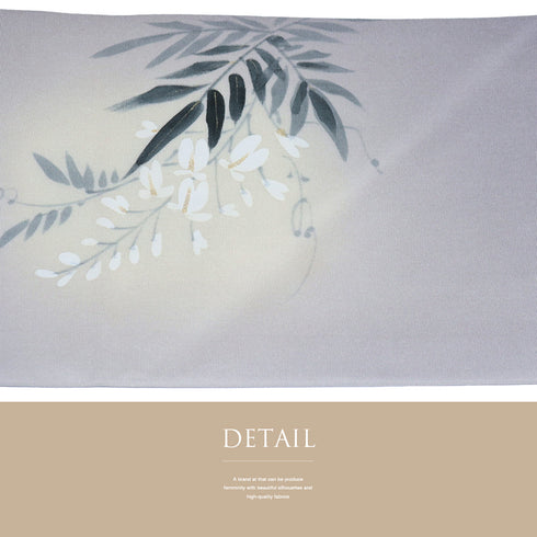 名古屋帯 リサイクル 帯丈357cm ポイント柄 藤の花 塩瀬 パープル Sサイズ 正絹 Aランク お洒落