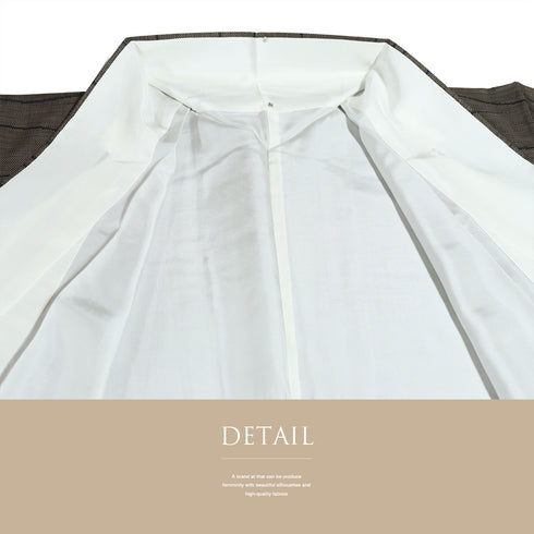 大島紬 リサイクル 身丈160.2cm 裄65cm 袷 小花柄 ブラウン Mサイズ お洒落 カジュアル しつけ糸 正絹 広衿 Sランク