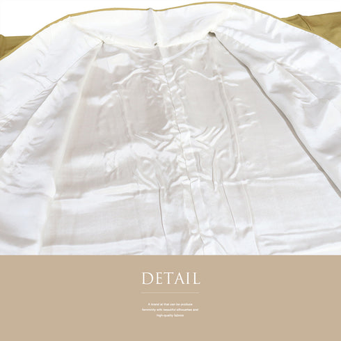 色無地 リサイクル 身丈154.4cm 裄62.2cm 袷 イエロー Sサイズ セミフォーマル お洒落 落款 一つ紋 正絹 広衿 地紋なし Sランク