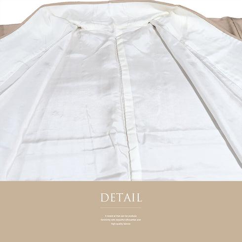 小紋 リサイクル 身丈163.2cm 裄66cm 袷 花などの小花散らし柄 手刺繍 パールトーン加工 ブラウン Lサイズ お洒落 正絹 広衿 Sランク