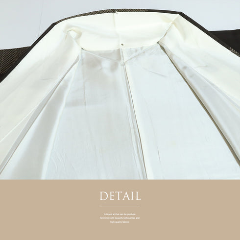 紬 リサイクル 身丈157.8cm 裄67.2cm 袷 デザイン松柄 ブラウン Mサイズ お洒落 カジュアル 正絹 広衿 Bランク