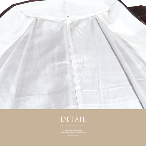 紬 リサイクル 身丈154.2cm 裄63.2cm 袷 絞り ブラウン Sサイズ カジュアル お洒落 正絹 広衿 Aランク