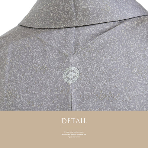 訪問着 身丈163.5cm 裄64.4cm 袷 オリエンタル柄 グレー Lサイズ セミフォーマル お洒落 正絹 広衿 Sランク