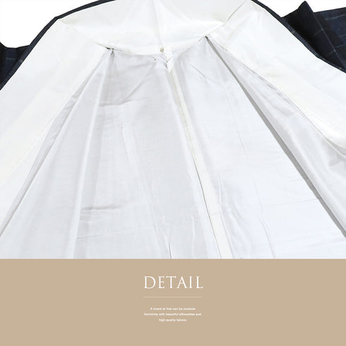 紬 リサイクル 身丈155.3cm 裄66.2cm 袷 幾何学模様 ネイビー Sサイズ お洒落 カジュアル 正絹 広衿 Aランク