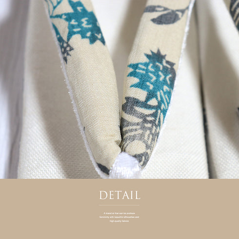 草履 リサイクル カジュアル アイボリー 新品・未使用品 夏物 亜麻 天然素材 草花