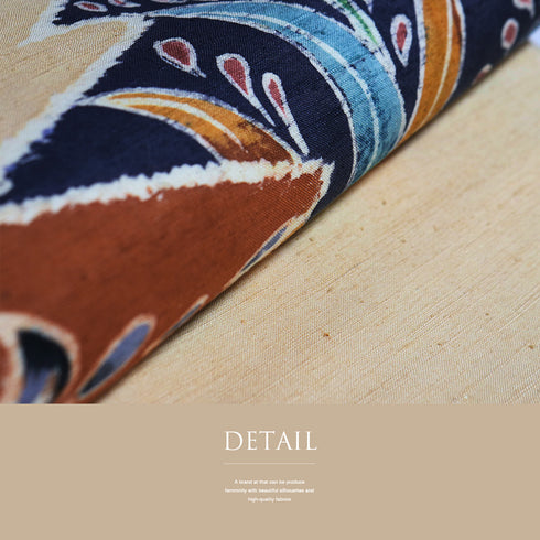 名古屋帯 リサイクル 帯丈343.5cm ポイント柄 草花柄 紬 ベージュ Sサイズ 正絹 Sランク カジュアル