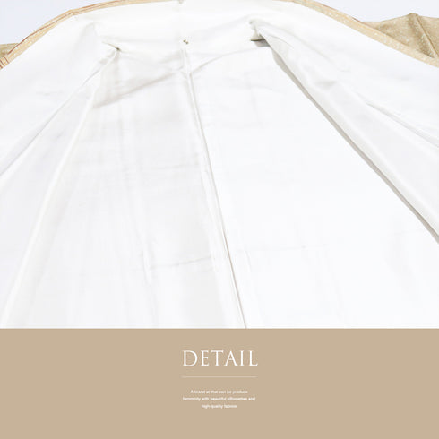 紬 リサイクル 身丈161.5cm 裄65.6cm 袷 デザイン柄 ブラウン Lサイズ お洒落 カジュアル 正絹 広衿 Aランク