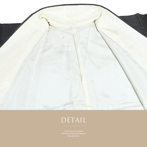 塩沢紬 リサイクル 身丈161cm 裄62.6cm 袷 絣柄 亀甲柄 ブラウン Lサイズ お洒落 カジュアル 正絹 広衿 Aランク