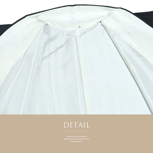 訪問着 リサイクル 身丈168.3cm 裄67cm 袷 紅葉や菊柄 箔 ネイビー LLサイズ お洒落 不明 広衿 Sランク