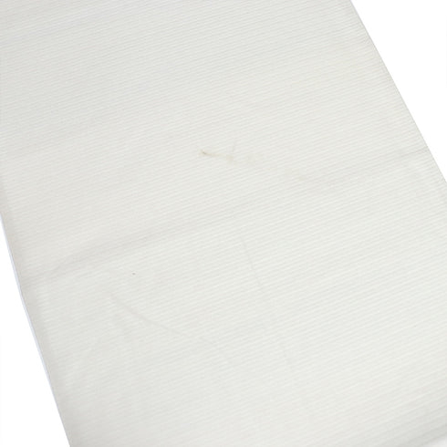 袋帯 リサイクル 帯丈437cm 全通 横段に花柄 ベージュ Mサイズ 正絹 Sランク お洒落