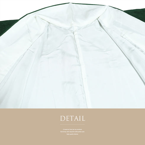 色無地 リサイクル 身丈157.3cm 裄66cm 袷 グリーン Mサイズ お洒落 正絹 広衿 地紋あり Sランク