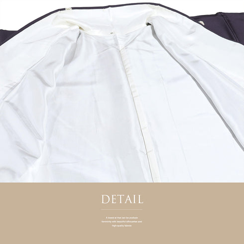 小紋 リサイクル 身丈158.7cm 裄63cm 袷 瓢箪柄 パープル Mサイズ お洒落 正絹 広衿 Sランク