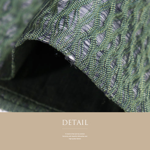 袋帯 リサイクル 帯丈440cm ポイント柄 夏物 栗や葡萄柄 グリーン Mサイズ 正絹 Sランク お洒落 カジュアル