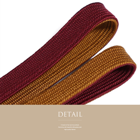 帯締め・帯揚げセット リサイクル 平組紐 ちりめん レッド 正絹 新品・未使用品 草木柄地紋 紗綾型地紋