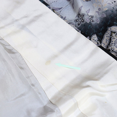 訪問着 リサイクル 身丈165cm 裄68cm 袷 華紋柄 更紗柄 汕頭刺繍 ブラック Lサイズ お洒落 正絹 広衿 Aランク