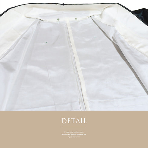 大島紬 リサイクル 身丈158.7cm 裄64.8cm 袷 鳥や葉枝柄 ブラック Mサイズ カジュアル お洒落 しつけ糸 正絹 広衿 Sランク