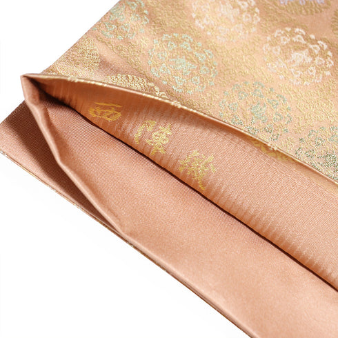 袋帯 リサイクル 帯丈432cm 六通 有職文様 箔屋清兵衛 西陣織 オレンジ Sサイズ 正絹 新品・未使用品 フォーマル お洒落