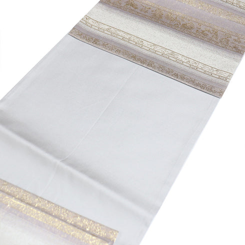 袋帯 リサイクル 帯丈430cm 六通 横段柄 パープル Sサイズ 正絹 Sランク フォーマル お洒落