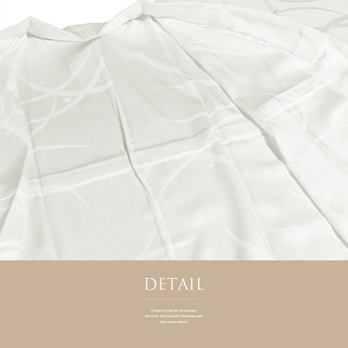 長襦袢 リサイクル 長襦袢 身丈130cm 裄66cm 袷 露芝の地紋 ホワイト Mサイズ ポリエステル 洗える着物 袖無双 Sランク