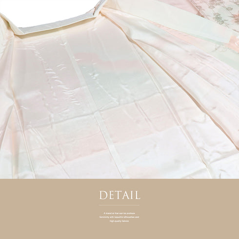 長襦袢 リサイクル 長襦袢 身丈123cm 裄64.4cm 袷 垂れ桜柄 地紋 ぼかし ピンク Sサイズ お洒落 正絹 Sランク