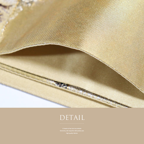 袋帯 リサイクル 帯丈452cm 六通 格天井柄 刺繍 ゴールド Lサイズ 正絹 新品・未使用品 フォーマル セミフォーマル