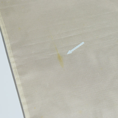 袋帯 リサイクル 帯丈436cm 六通 山柄 ススキ柄 絽 ベージュ Mサイズ 正絹 Aランク お洒落