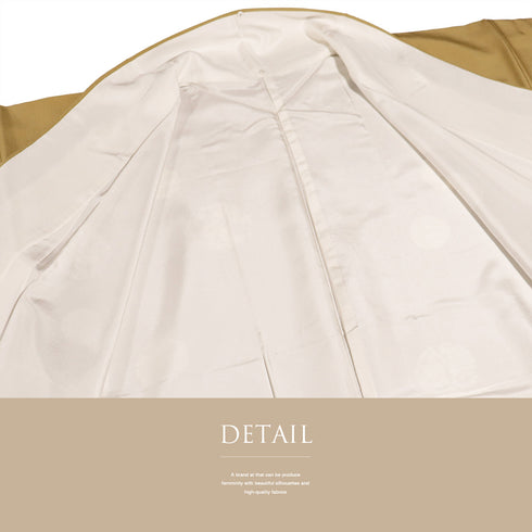 小紋 リサイクル 身丈157.6cm 裄66.4cm 袷 丸に花柄 イエロー Mサイズ お洒落 カジュアル 正絹 広衿 Aランク