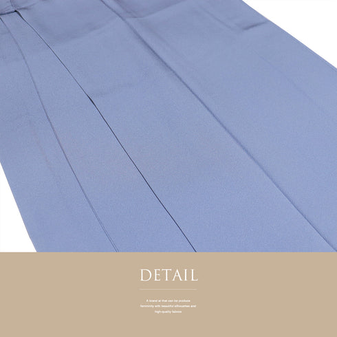 色無地 リサイクル 身丈157.7cm 裄63cm 袷 パールトーン加工 ブルー Mサイズ セミフォーマル お洒落 一つ紋 正絹 広衿 地紋なし Sランク