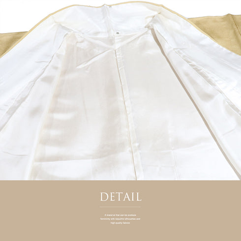 色無地 リサイクル 身丈156.5cm 裄65.8cm 袷 扇面流し柄 松尾光琳 ブラウン Mサイズ フォーマル セミフォーマル 落款 一つ紋 しつけ糸 正絹 広衿 Sランク