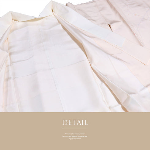 長襦袢 リサイクル 長襦袢 身丈118cm 裄65.3cm 袷 椿や梅柄 絵羽柄 ピンク Mサイズ フォーマル セミフォーマル 正絹 Sランク