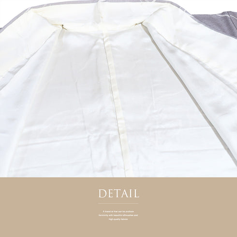 小紋 リサイクル 身丈159.7cm 裄64.6cm 袷 渦巻柄 パープル Mサイズ お洒落 カジュアル 正絹 広衿 Sランク