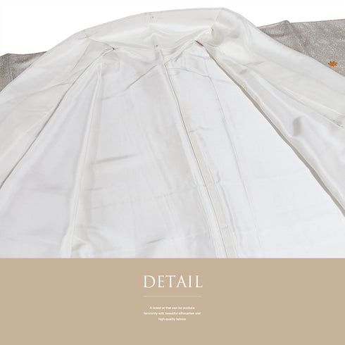 訪問着 リサイクル 身丈162cm 裄66cm 袷 花柄 ホワイト Lサイズ フォーマル セミフォーマル 正絹 広衿 Sランク