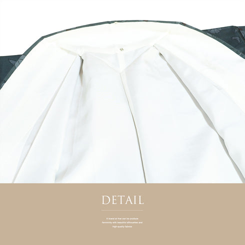 大島紬 リサイクル 身丈155.7cm 裄64.6cm 袷 花唐草模様 ネイビー Mサイズ カジュアル お洒落 証紙 正絹 広衿 Sランク