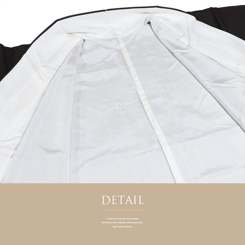 江戸小紋 リサイクル 身丈162.5cm 裄68.4cm 袷 角通し ブラウン Lサイズ お洒落 カジュアル 正絹 広衿 Sランク