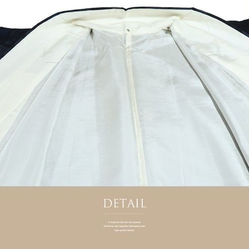 紬 リサイクル 身丈162cm 裄65.8cm 袷 デザイン格子模様 ブルー Lサイズ お洒落 カジュアル しつけ糸 正絹 広衿 Sランク