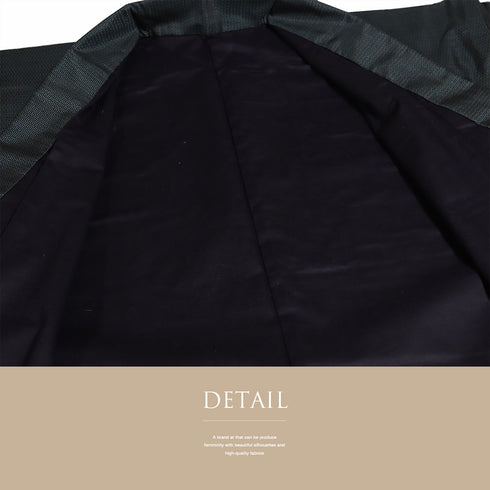 アンサンブル 男物 リサイクル 身丈145cm 裄71.2cm 羽織丈98cm 袷 大島紬 ネイビー Mサイズ お洒落 カジュアル しつけ糸 正絹 棒衿 Sランク