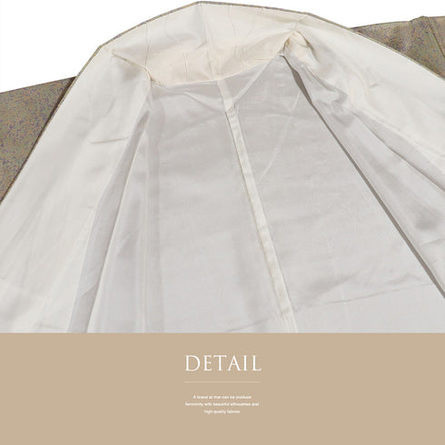 訪問着 リサイクル 身丈164cm 裄66.2cm 袷 たたき染め柄 パールトーン加工 紬 裾ボカシ 多色 Lサイズ お洒落 正絹 広衿 Sランク