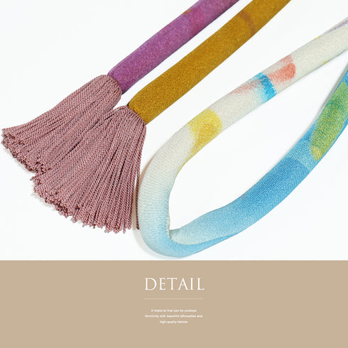 帯締め リサイクル お洒落 丸くげ 多色 正絹 Sランク 五月みどり