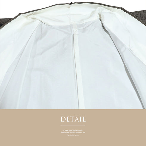 紬 リサイクル 身丈159.5cm 裄66.4cm 袷 短冊に華紋模様 ブラウン Mサイズ カジュアル お洒落 証紙 正絹 広衿 Sランク