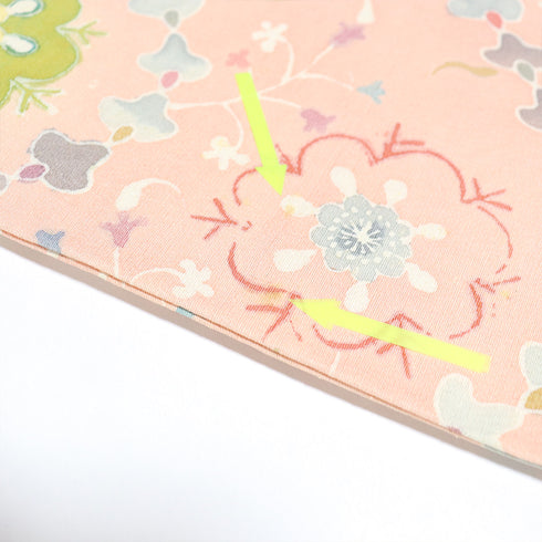 名古屋帯 リサイクル 帯丈358cm ポイント柄 花柄 ピンク Sサイズ 正絹 Sランク お洒落