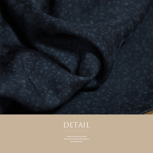 紬 リサイクル 身丈164cm 裄65cm 袷 市松柄 地紋 パールトーン加工 ネイビー Lサイズ お洒落 落款 しつけ糸 正絹 広衿 Sランク