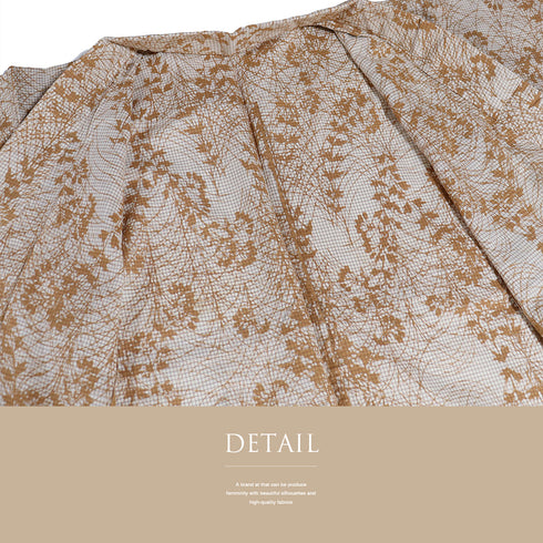 浴衣 リサイクル 夏着物 身丈148.8cm 裄61.2cm 夏物 草花柄 ブラウン SSサイズ カジュアル 木綿 洗える着物 バチ衿 Sランク