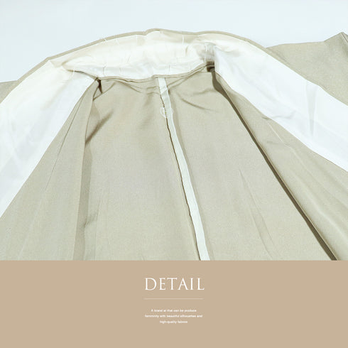 小紋 リサイクル 身丈155cm 裄65cm 袷 飛び鹿子柄 ゆったりサイズ ベージュ Sサイズ セミフォーマル 一つ紋 正絹 広衿 Sランク