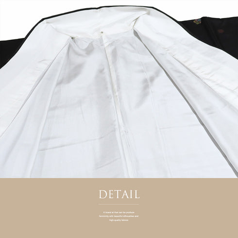 紬 リサイクル 身丈157cm 裄63cm 袷 梅柄 パールトーン加工 ブラック Mサイズ お洒落 正絹 広衿 Sランク